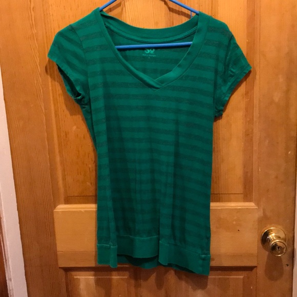 Green striped shirt sleeve shirt - Picture 1 of 1